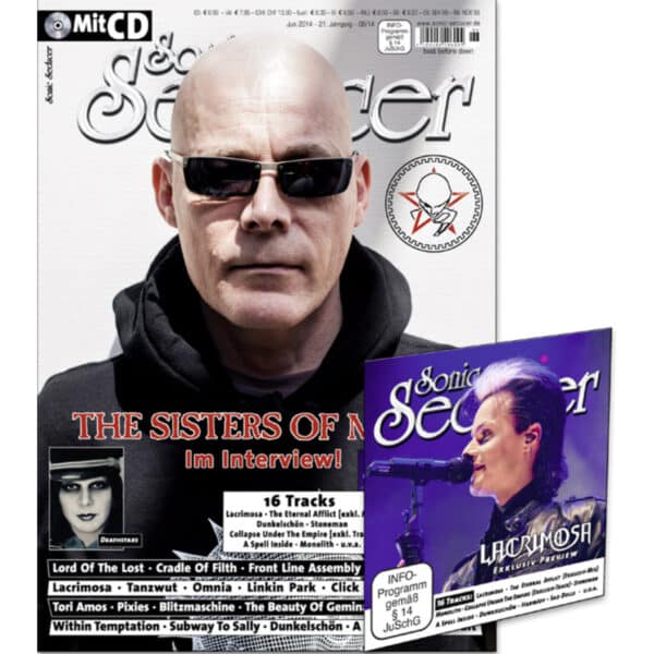 Sonic Seducer 06/2014 mit The Sisters Of Mercy Titelstory + 16 Track CD + Interview The Sisters Of Mercy, im Mag: The Sisters Of Mercy, Lacrimosa, Lord Of The Lost, Within Temptation uvm. @ Sonic Seducer