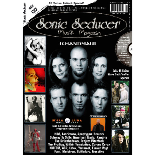 Sonic Seducer 07-08/2005 mit Schandmaul-Titelstory + 15 Track CD + M'Era Luna Programm , im Mag: HIM, Lacrimosa, Apoptygma Berzerk u.v.m. @ Sonic Seducer