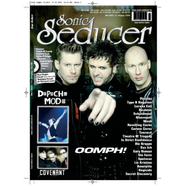 Sonic Seducer 03/2006 mit Oomph! Titelstory + 13 Track CD , im Mag: Placebo, Type O'Negative, Lacuna Coil u.v.m. @ Sonic Seducer