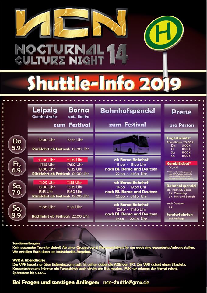 ncn shuttle bus info