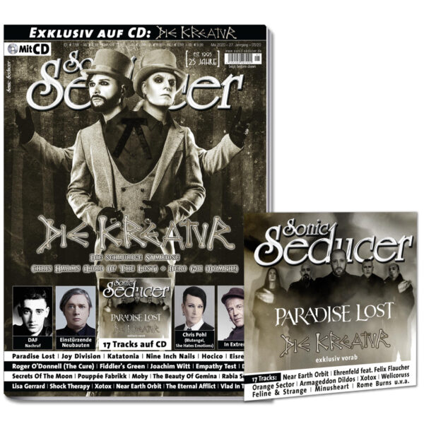 Sonic Seducer 05/2020: Die Kreatur-Titelstory + 17 Songs auf CD, im Mag: Einstürzende Neubauten, In Extremo, Blutengel, Paradise Lost, DAF, Joachim Witt @ Sonic Seducer