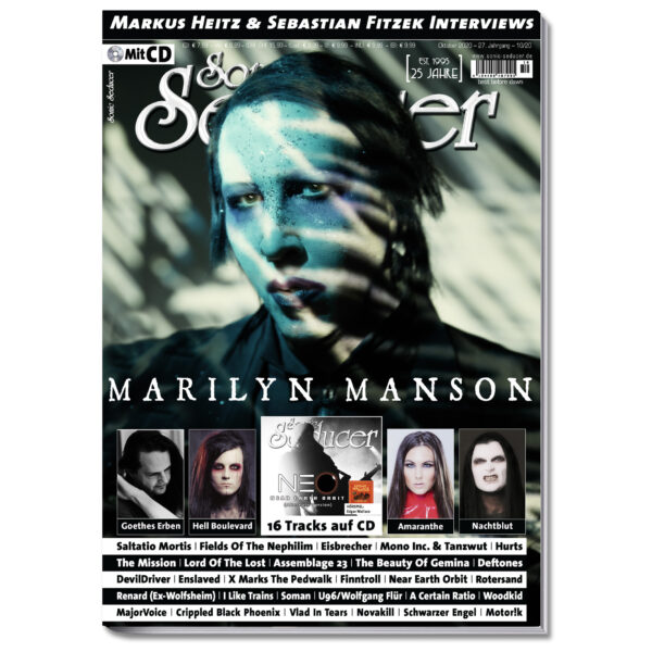 Sonic Seducer 10/2020 Marilyn Manson Titelstory + 16 Tracks auf CD, im Mag: Goethes Erben, Saltatio Mortis, Fields Of The Nephilim, Eisbrecher, Mono Inc.&Tanzwut, Sebastian Fitzek @ Sonic Seducer