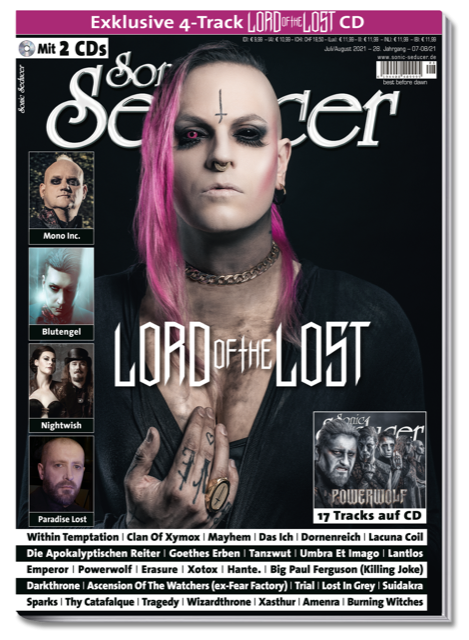 LIMITED EDITION Sonic Seducer 07-08/2021 Lord Of The Lost Deluxe-Vinyl „Dare To Know“ bloody-kisses-red + exklusiver EP-CD @ Sonic Seducer