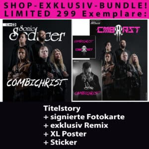 Combichrist CMBCRST New Album 2024 Bundle signierte Fotokarte, exklusiv Remix XL Poster Sticker Sonic Seducer 04-2024
